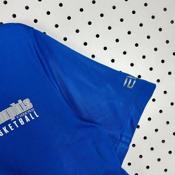 Memphis Tigers Basketball Polo Shirt Medium‎ Blue Nike Dri-fit Team Issued READ - Picture 4 of 7